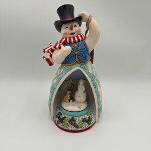 Rare Jim Shore, Heartwood Creek "Alive With Joy" Light Up Snowman Works